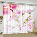 Roosad liilia&otilde;ie mustriga kardinad magamistuppa, elutuppa, r&otilde;dule, p&otilde;randast laeni aknale, k&ouml;&ouml;ki, rulood, vaheuks, cortinas 100W130H(CM)40x51in&Rod Pocket pink