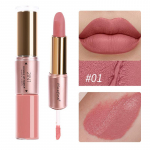 2 In 1 Matte Lipstick,Long Lasting Lip glosses Highly Pigmented Color Waterproof Stay on Lipstick for Women and Girls 01 COLOR