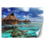 Tapeet Troopiline rannamaja vesi 100x70 sinine