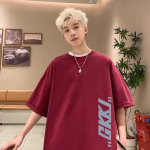 2024 Uus L&uuml;hikeste Varrukatega T-s&auml;rk Meeste Ins Moem&auml;rk Euroopa ja Ameerika Hip-Hopi Stiil &Uuml;mara Kaelusega Aluss&auml;rk &Uuml;lemine Suvi M valge