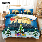 J&otilde;uludeks Voodipesukomplekt Tekikoti Komplekt 3D Voodipesu Digitaalne Tr&uuml;kk Voodipesu Kuninganna Suurus Voodipesukomplekt Moodne Disain EU single(135x200cm)