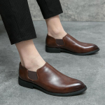 Meeste L&uuml;hike Slip-on Nahast Meeste Moodsad &Auml;rikingad Peokingad Vabaaja Derby Kingad Karj&auml;&auml;ri Itaalia Stiilis Kingad Suurused 38-46 38 pruun