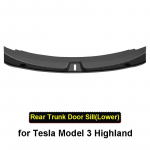 Tesla Model 3 Highland 2024 jaoks, pakiruumi tagaukse l&auml;ve t&auml;ielik kaitsekate, kriimustusvastane kaitseplaat, TPE kaitsetarvikud