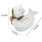 Armas kassi keraamiline seebikarp &auml;ravoolu majapidamises multifilm Vannitoa seebikarp Seebialus Keraamiline riiul Vannitoakaunistustarvikud