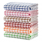 12 tk teer&auml;tikud vett imavad puuvillased n&otilde;uder&auml;tikud Erksad ruudulised v&auml;rvid Kerged k&ouml;&ouml;gipuhastusr&auml;tikud 12pcs