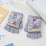 Laste armsad multifilmi flip kindad &ndash; s&uuml;gis/talvised paksendatud silmkoelised, soojad, k&uuml;lmakindlad, sobivad ideaalselt poistele ja t&uuml;drukutele kirjutamiseks. Cat, 3-7 years old heleroosa v&auml;rv