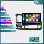 HIzpo Autoradio 2Din Android 13 autoraadio, Honda Civic 2006&ndash;2011 Multimeedia videopleier GPS-navigatsioon RDS 4G Carplay peaseade Carplay P2CP 4Core 2G 32G