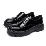 Meeste Oxfords Must Brogue Kingad Platvormiga Kingad K&otilde;rgust T&otilde;stvad Paksude Taldadega Nahast Kingad Formaalne &Auml;rikleit EU:38 must