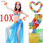 10 tk Hawaii Tropical Beach Theme Luau Party Lill Leis Kaelakee Garland