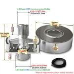 Ekstsentriline adapter G1/2 isane x G3/4 isane Vahemaa suurendatud &uuml;hendus Pikk nurga all muutus segistile Du&scaron;i segisti 4 pieces&G1I2 M to G3I4 M