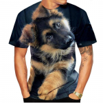 Mood Naljakad koera T-s&auml;rgid Armsad Saksa lambakoera 3D Prinditud Mehed Naised T&auml;navar&otilde;ivad T-s&auml;rk Suurem&otilde;&otilde;tmeline Harajuku Lapsed Topid T-s&auml;rgid Riietus S