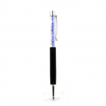 Pierres et Min&eacute;raux. Stylo min&eacute;raux Tanzanite brut Arusha, Tanzanie. Couleur noir.