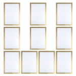 10 tk A3/A4/A5/A6/8K magnetsildihoidja seinale kinnitatav isekleepuv fotoekraani raam pildi dokumendipaber E 10 pcs must