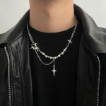 Cross Star Kaelakee Meestele Unisex Hiphop Star Pendant Kaelakeed Punk
