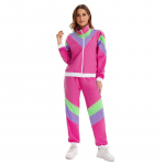 80ndate Retro Disko ja Hip Hop Spordijakk ja P&uuml;ksid Kost&uuml;&uuml;m T&auml;iskasvanutele 2XL