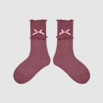 1743. aasta s&uuml;gis-/talveprintsessi puuvillased sokid puidust k&otilde;rva &auml;&auml;rega Bowknot M (foot length 15-18cm) ~3-5 years valge