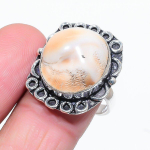 Shiva Eye Handmade 925 Sterling Silver Jewelry Ring Size 10 f7u27