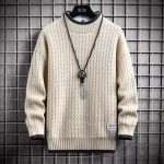 Meeste avara sviitriga meeste Slim Fit moodne silmkoeline kampsun Meeste paks soe kampsun Homme retrotriibulised kampsunid M