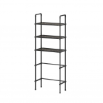 Tualettruumi kohal paiknev 3-korruseline tualettruumi kohal asuv ruumis&auml;&auml;stja rack Stabiilne, eraldiseisev vannitoa tualettaluse kohal must