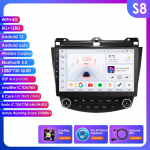 Ossuret Juhtmevaba Carplay Android 13 UIS7862S 2din Autoraadio Multimeediam&auml;ngija Honda Accord 7 2003-2007 jaoks 4G Navigatsioon GPS BT Roolinupu Kontroll RDS Bluetooth DVR S8 8Core 8G 128G ,AI