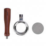 58mm Kohvi P&otilde;hjatu Portafilter Roostevaba Teras Puidust K&auml;epide Kaasaskantav Kohvi Portafilter jaoks L