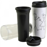 Verre isotherme avec couvercle - 7x17,5 cm - 12 pcs