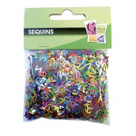 Paillettes sequin alphabet coloris assortis 15gr - Graine cr&eacute;ative Multicolore - Assort.