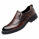 Meeste Brogues Nahast Kingad Slip-on Mugavad Vabaaja Korterid Mood 2024 Hingavad T&ouml;&ouml;kingad Meeste Mokassiinid Meeste S&otilde;idukingad Zapatos 38 pruun