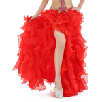 12 v&auml;rvi seksikas k&otilde;hutantsu tutu seelik lokkis seelik k&otilde;hutantsu seelik idamaine tants l&otilde;hestatud jalgadeta tantsuseelik L punane