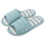 Comwarm Naiste Puuvillased Toasussid Avatud Varba Pehmed Sussid Vabaaja Pl&auml;tud Naiste Kodu Slip-on M&auml;luvahuga Magamistoa Korterid 43-44(10.2-10.4inch) sinakas