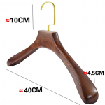 1 TK Retro Paksustatud &Uuml;likonna Riidepuu, 4,5 cm Lai &Otilde;lg T&auml;iskasvanute Riidepuu H&otilde;bedase/Kuldse Konksuga, J&auml;ljetu Puidust Organiseerimisriiul Only 1PCS