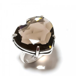 Natural Smoky Topaz Gemstone Handmade 925 Sterling Silver Ring Size 7 f6w83