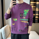 Kampsun Meeste Trendikas Br&auml;ndi Crew Neck Pullover Alumine S&auml;rk Riided Kevad- ja s&uuml;gisene pikkade varrukatega tr&uuml;kitud meester&otilde;ivad M