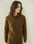 Uus Naiste Ka&scaron;miirihoodie ja Kudumiga Laiade S&auml;&auml;ristega P&uuml;ksid Moodne Komplekt S&uuml;giseks/Talveks L khaki roheline v&auml;rv
