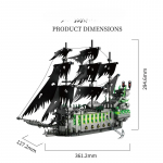 1573 tk Loomingulise seeria Kummitus Lendav Hollandlane Piraadilaev Ehitusklots Laste M&auml;nguasjad Ilma Karbita