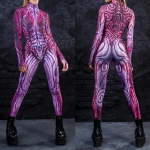 3D digitaaltr&uuml;kk Lavakost&uuml;&uuml;mid T&auml;iskasvanutele Halloweeni &Uuml;ritused Karnevali Teemapidu Cosplay Riietus M&auml;ngimine Jumpsuit Adults S