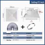 Lakke paigaldatav vaikne ventilatsiooniventilaator k&ouml;&ouml;ki ja vannituppa