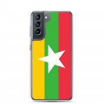 Coque T&eacute;l&eacute;phone Drapeau Birmanie &ndash; Samsung Galaxy S21 Plus