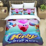 M&auml;ng K-Kirby Tekikott Padjap&uuml;&uuml;r Voodipesu Komplekt T&auml;iskasvanud Poiss T&uuml;druk Magamistoa Kaunistus Laste Kingitus &Uuml;he-kahekohaline Suur Suurus 100x135cm