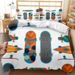 Rula Tekikoti Komplekt Rula M&auml;ngija Hip Hop Voodipesu Komplekt Teismelistele T&auml;navune Hobi Sport Hippie Kuninglik Suurus Pol&uuml;ester Tekikate EU Double(200x200cm)