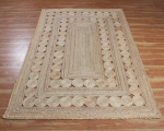 Vaip &uuml;mmargune naturaalne džuudist vaip piirkonna p&otilde;randamatid elutoa vaip sise- ja v&auml;listingimustes kasutatav vaip 60 cm x 60 cm (2x2feet) beež