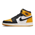 Air Jordan 1 Retro High OG GS Yellow Toe Laste tossud Taxi Black Sail 575441-711 36