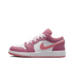 Air Jordan 1 Low GS Desert Berry Laste tossud Roosa Korall-Kriidivalge 553560-616 38.5