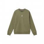 Jordan Essentials Logoga tr&uuml;kitud &uuml;mmarguse kaelusega fliisist dressipluus Meeste dressipluus Oliiviroheline FV8451222 M