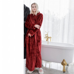 Unisex paksendatud flanellist hommikumantel &ndash; s&uuml;gis/talv korallfliisist pidžaama, pluss suurus Extra Large