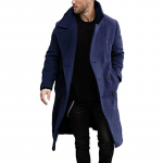 Villane Mantel Meeste Paksenenud Mantel Tellimuste Voog Villane Trenchcoat S tumesinine