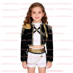 2025 T&auml;iskasvanute K-Pop Rumi/mira Cosplay Kost&uuml;&uuml;m Parukas Deemonik&uuml;tid Lava Riietus Mantel Film Halloween Korea Grupi Idol Riietus T&uuml;drukud kids 120CM