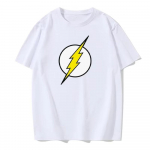 BIG BANG Theory T-s&auml;rk The Lightning Print T-s&auml;rk meestele Puuvillane &uuml;lisuur riietus vabaaja t&auml;nava l&uuml;hikeste varrukatega naljakad s&auml;rgid XXXXXL valge