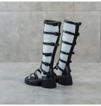 Pikad Rooma stiilis avatud varba ja k&otilde;rge kontsaga jaheda naiste saapad suveks 2025, featuring slim and high-heeled back zipper women's shoes 34 must