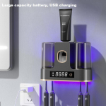 Intelligent Steriliseeriv Desinfitseeriv Hambaharjahoidja 2 Tassi Hambapasta Dosaator Seinale Paigaldatav Vannitoatarvikud